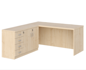 KUJAWIAK PREMIO ZESTAW 2 - Biurko gabinetowe dł. 1600 z komodą Nr 2