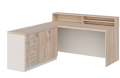 KUJAWIAK PREMIO ZESTAW 15 - Biurko z nadstawką dł. 1800 z komodą Nr 2