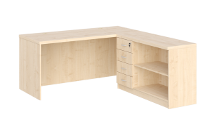 KUJAWIAK PREMIO ZESTAW 17 - Biurko gabinetowe dł. 1600 z komodą Nr 4