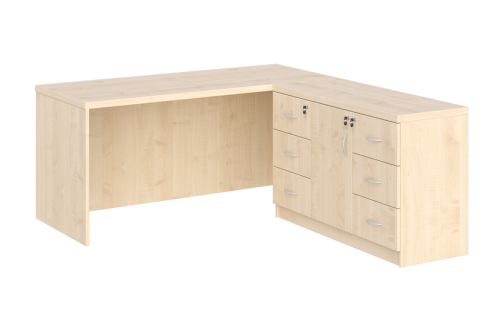 KUJAWIAK PREMIO ZESTAW 18 - Biurko gabinetowe dł. 1600 z komodą Nr 5