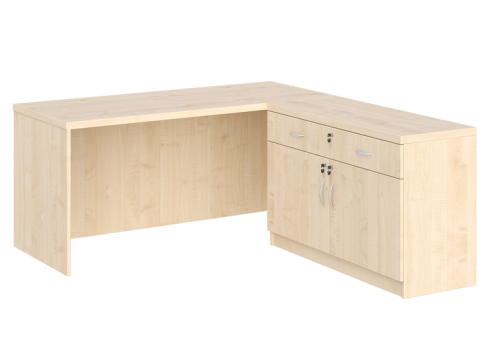 KUJAWIAK PREMIO ZESTAW 21 - Biurko gabinetowe dł. 1600 z komodą Nr 8