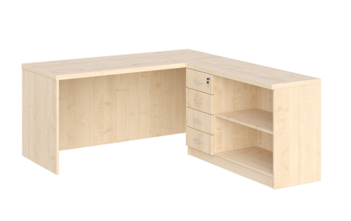 KUJAWIAK PREMIO ZESTAW 22 - Biurko gabinetowe dł. 1800 z komodą Nr 4