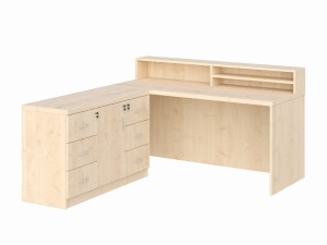 KUJAWIAK PREMIO ZESTAW 28 - Biurko z nadstawką dł. 1600 z komodą Nr 5