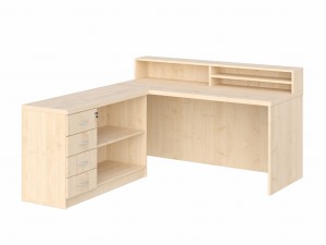 KUJAWIAK PREMIO ZESTAW 27 - Biurko z nadstawką dł. 1600 z komodą Nr 4