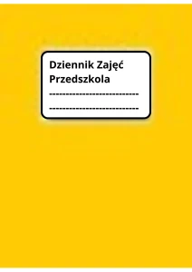 ( NA SEMESTR ) Dziennik Zajęć Przedszkola MEN Ia