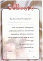 List gratulacyjny (z nadrukowanym tekstem)