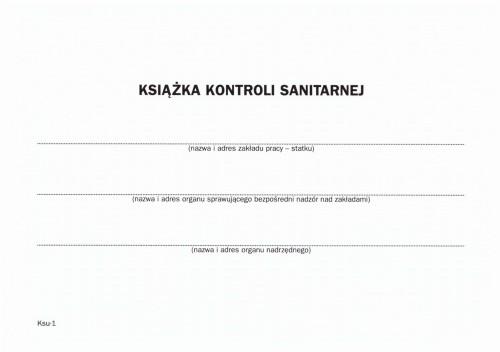 Książka kontroli sanitarnej