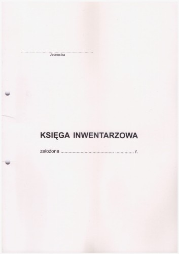 Księga inwentarzowa (miękka oprawa)