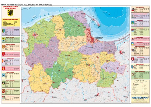 Województwo pomorskie - mapa administracyjna