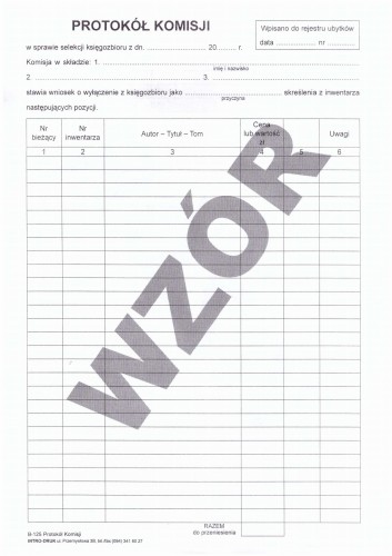 Protokół komisji