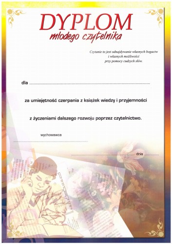 Dyplom młodego czytelnika