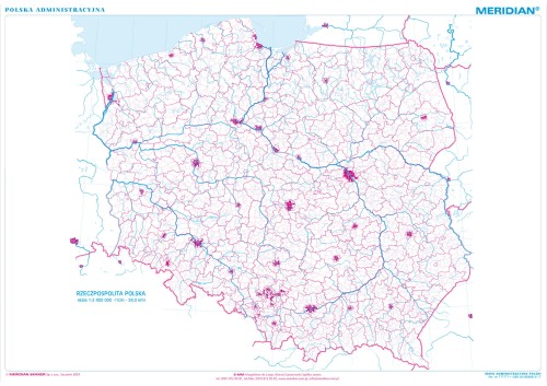 Mapa konturowa Polski