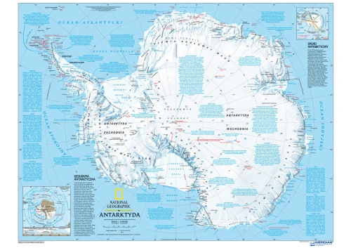 Antarktyda - mapa fizyczna
