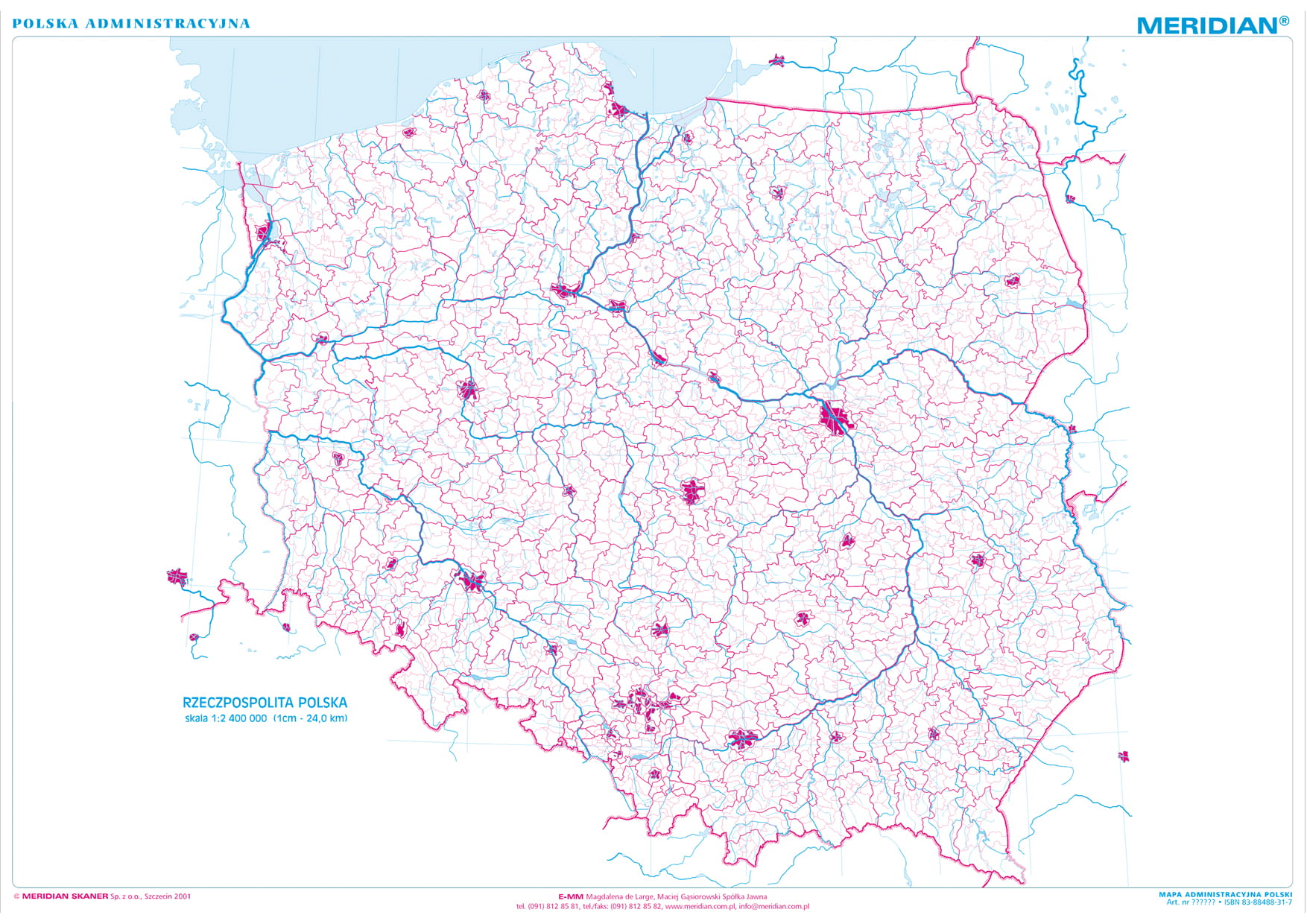 Mapa kontrurowa Polski Wydawnictwo Edulex